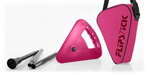 Flipstick Sitzstock faltbar kurz pink
