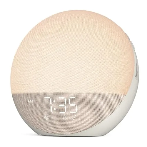 Hiromeco Tageslichtwecker Lichtwecker mit Sonnenaufgang, Bluetooth & Timer