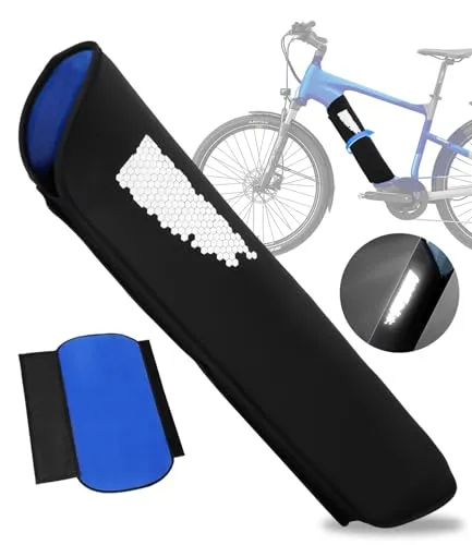 Bixury E-Bike Akku Schutzhülle für Integrierte Rahmenakku 28-40 CM Umfang | Schutz vor Kälte & Staub für Bosch E-Bike Zubehör Fahrrad Abdeckung