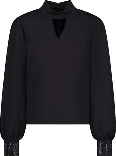 MONARI Sweatshirt für Erwachsene in Schwarz mit Puffärmel von monari