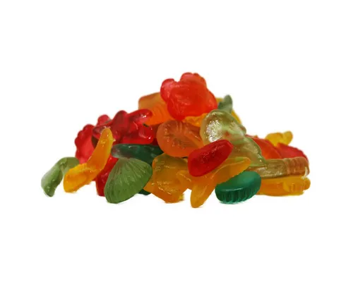 Fruchtgummi Bären & Co. Süßigkeit, Fruchtgummi süße Meerestiere ohne Zucker 4fach sortiert 300g