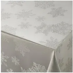 Beautex Tischdecke Lurex Tischdecke Weihnachten, Silber Gold glänzend, Weihnachtstisch (1-tlg) grau|silberfarben 130 cm x 160 cm