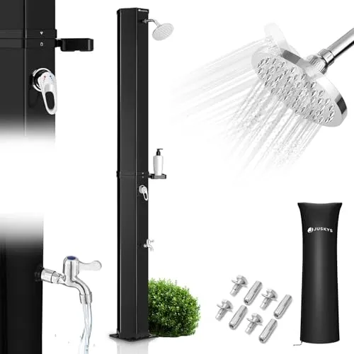 Juskys® Solardusche Victoria 60 Liter in schwarz von Juskys