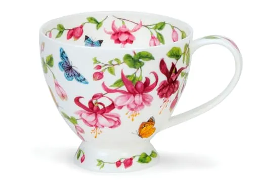 Dunoon Becher Skye Papillon - 0,45l - Kaffeetassen & Becher aus hochwertigem Fine Bone China, spülmaschinen- und mikrowellengeeignet. Mit 450 ml Fassungsvermögen ideal für große Portionen und täglichen Genuss.