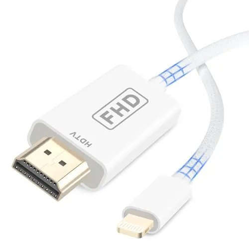Zestiq Lightning auf HDMI-Kabel 2M für iPhone – 1080P HD Adapter für TV und Projektor