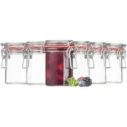 Mäser Einmachglas GOTHIKA 6er Set 21,2 cl - Vorratsgefäße & -gläser, stilvolle Aufbewahrungslösung aus Glas, ideal für Marmeladen und Konserven, langlebig und elegant.