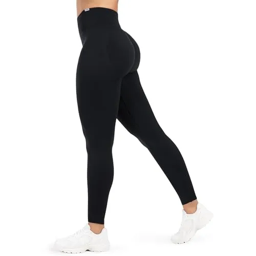 SMILODOX Leggings Damen Myrah mit Scrunch, Butt Lift Sporthose Nahtlos High Waist V-Shape Sport Leggins Seamless Schweißabsorbierend Trainingshose Blickdicht Yogahose Für Sport Fitness Yoga Alltag