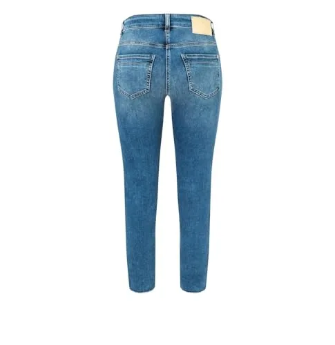 MAC Damen Hose Rich Slim Chic Authentic Light - Stylische Jeans in Authentic Indigo Used, Größe W42/L28. Ideal für modebewusste Frauen, die Komfort und Eleganz suchen.