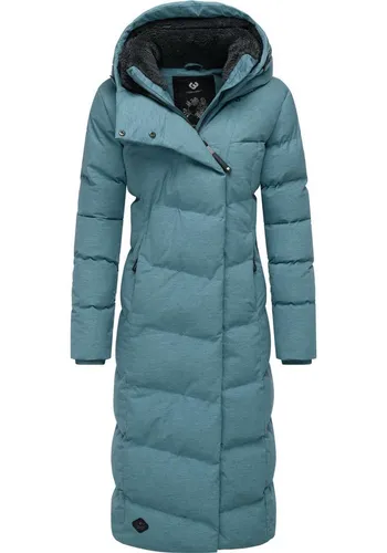 Ragwear Damen Wintermantel Pavla Long Intl Stone Blue - Warm & Wasserdicht - Stylischer, warmer Damen Wintermantel mit Kapuze von Ragwear. Hält durch wasserdichtes Material und kuscheliges Teddyfleece-Innenfutter angenehm warm. Perfekte Passform mit tailliertem Schnitt und praktischen Details für den Alltag.