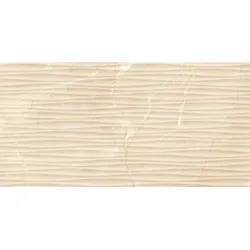 Wandfliese Etania Crema Waves 30 cm x 60 cm in beige von UNITED TILE UND MOSAIC