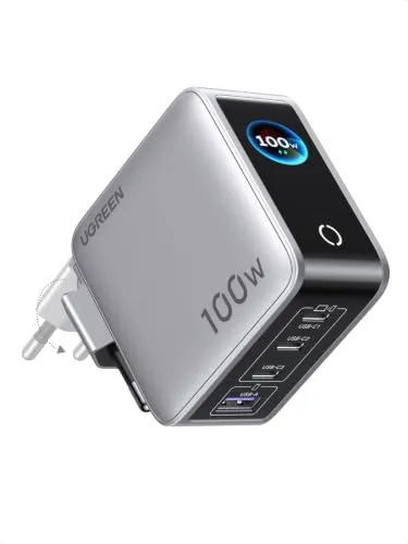 UGREEN Nexode Pro 100W USB C Ladegerät 4-IN-1 mit Smart Display