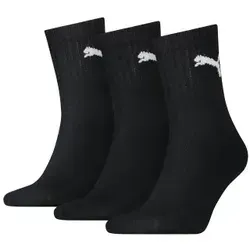 PUMA Sportsocken short crew (3-Paar) gepolsterte Frottee-Sohle, atmungsaktiv