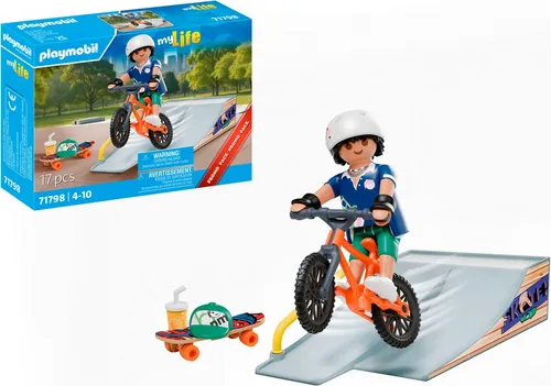 Playmobil® Skateboard mit Rampe (71798), My Life Konstruktions-Spielset, (17 St), Made in Europe