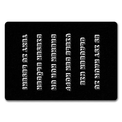 speecheese Fußmatte mit lustigem Spruch - Witzige, rutschfeste Türmatte in Schwarz – ideal als Geschenk oder zur Auflockerung des Eingangsbereichs. Perfekt für alle, die Humor lieben!