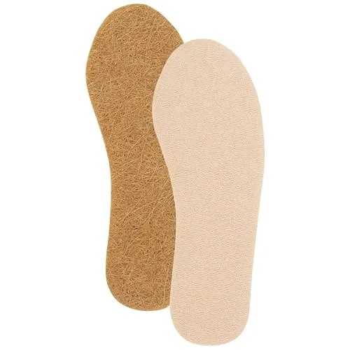 Kokos Schuh Einlagen Einlege Sohlen Frotte Bauwolle 36-49 30515 Braun Weiß 37