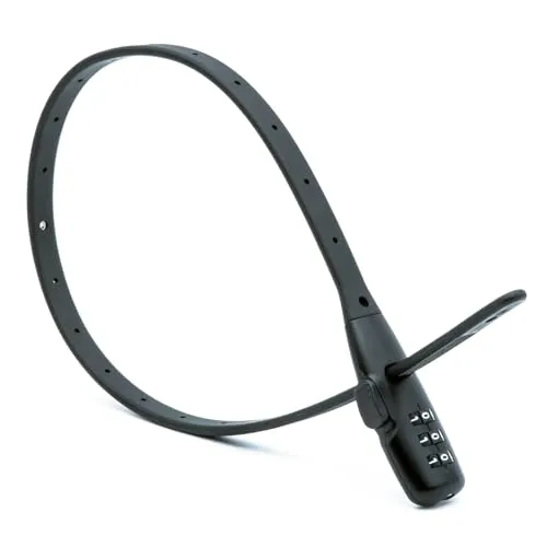 Kabelbinder Schloss mit Zahlencode – extra leichtes Mini-Zahlenschloss ohne Schlüssel | Fahrrad Schloss, E-Scooter Schloss, Helm Schloss, Ski Schloss | kompakt & flexibel für unterwegs