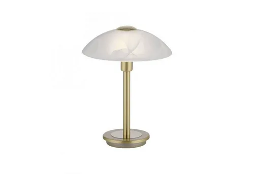 Licht-Erlebnisse Nachttischlampe NARTOS, LED fest integriert, Warmweiß, LED Glas Metall dimmbar Touch Schalter warmweißes Licht 3000 K 265 lm