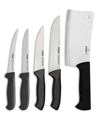 Pirge Metzgermesser Set 5 TLG Schlachtermesser Fleischermesser Hackmesser
