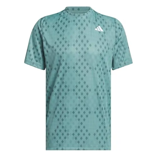 Adidas Herren Club Tennis Climacool Graphic T-Shirt, Powder Teal/Preloved Teal, L