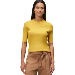 ZERO Damen Feinstrickpullover mit Rüschenkante von Zero