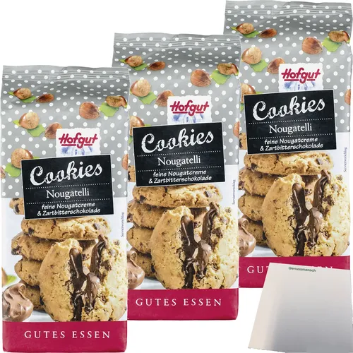 Hofgut Cookies Nougatelli 3er Pack 3x200g Packung usy Block