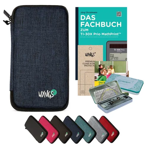 CALCUSO Zubehör Streberpaket Blau für Taschenrechner TI-30X Prio MathPrint