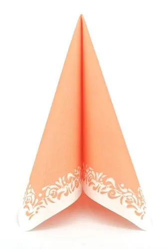 Airlaid Serviette Romantique in Apricot in orange von APARTina