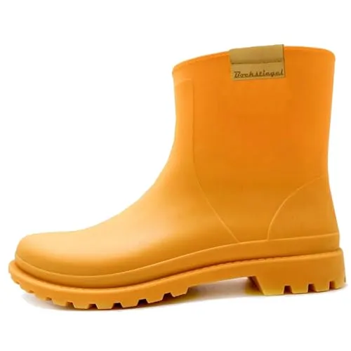 Bockstiegel Damen Gummistiefel Ricarda - Veganer Bio-Kurz-Stiefel Regenstiefel in Gelb Größe 41
