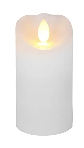 LED-Kerzenleuchter Glow Flame - 10 cm H x 5,5 cm Ø - LED Kerzen mit realistischer Flamme, ideal für stimmungsvolle Beleuchtung und Sicherheit mit Timer-Funktion und batteriebetrieben.