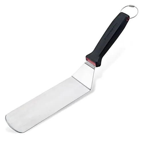 Bratenwender Presist gewinkelt – Edelstahl Spachtel zum Wenden und Servieren – Tolles Grill Zubehör – Grillspachtel ideal als Pfannenwender, Burgerwender oder Grillwender