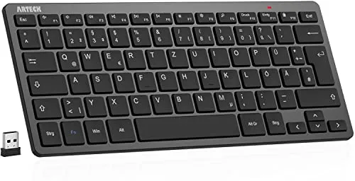 Arteck Kabellose Tastatur mit Multimedia-Tasten – Kompakt & komfortabel
