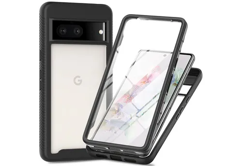 betterfon Handyhülle für Google Pixel 7 Pro TPU Case mit 360° Rundumschutz Displayschutz, 360 Grad Hülle mit Displayschutz und Fingerprint