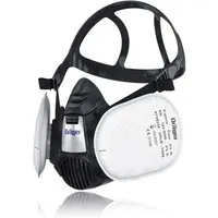 Dräger Atemschutzmaske Halbmaske X-plore 3500 Pure P3 Staubmaske Diy L Schwarz-grau