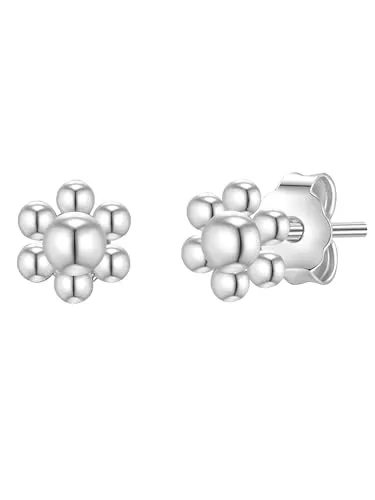 Glanzstücke München Damen Ohrstecker 925/- Sterling Silber rhodiniert Blume Silberohrstecker