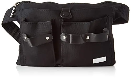 Trend Design Praktische Gürteltasche, schwarz - Friseurtasche aus strapazierfähigem Stoff mit Bauchgurt, bietet zahlreiche Fächer für optimale Organisation und schnellen Zugriff auf Ihre Utensilien.