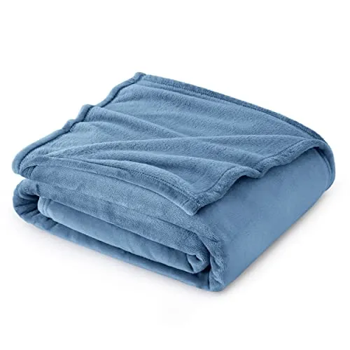 BEDSURE Kuscheldecke Flauschig Decke Fleecedecke in blau von BEDSURE