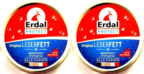 Erdal Protect Original Lederfett farblos Intensivpflege mit Nässeschutz 2x 150ml
