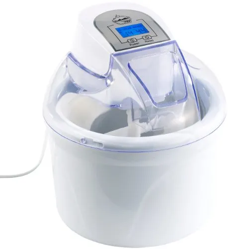 4in1-Eismaschine EMA-300 mit LCD-Display - Eiswürfelbereiter, 1,5 Liter Kapazität für selbstgemachtes Speiseeis, einfach zu bedienen mit LCD-Display und energiesparender 7 W Leistung.