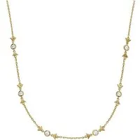 Emporio Armani Damen-Halskette aus Edelstahl und Sterlingsilber in Gelbgold - Elegante Kette für Damen aus hochwertigem Edelstahl und Sterlingsilber, ideal für lässige Anlässe mit sicherem Karabinerverschluss.