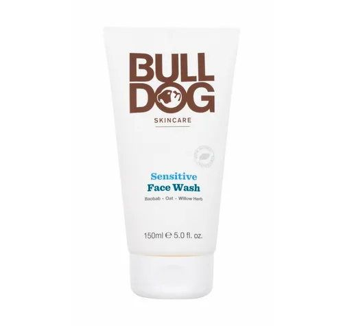 Bulldog Sensitive Face Wash 150 ml - Anti-Aging-Gesichtsreinigung für Herren, entfernt Unreinheiten und bereitet die Haut optimal auf die Pflege vor. Speziell für Männerhaut entwickelt, spendet intensive Feuchtigkeit und wirkt regenerierend.