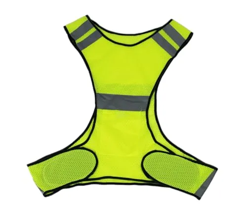 Warnweste aus Mesh Netzgewebe – leichte Sicherheitsweste mit reflektierenden Streifen hohe Sichtbarkeit & Atmungsaktivität Unigröße für Damen & Herren – ideal für Arbeit, Joggen, Radfahren & Outdoor