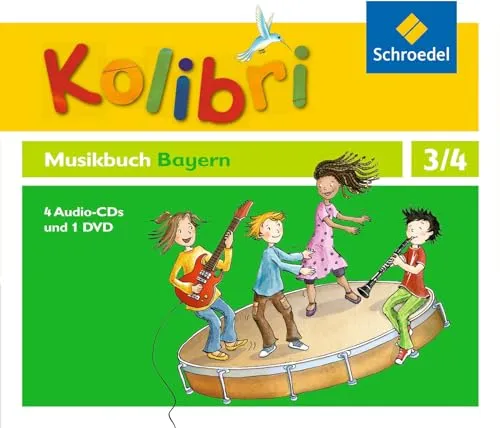 Kolibri: Das Musikbuch für Grundschulen Bayern 2014 - Schulbücher & Lernhilfen mit 4 Audio-CDs und einer Tanz-DVD, inklusive Hörbeispiele und beliebten Hits für den Musikunterricht.