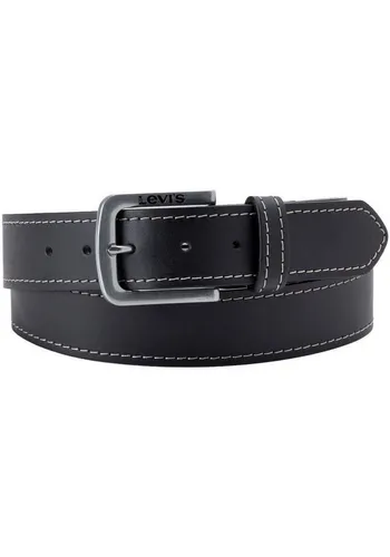 Levi's Herren Loire Belt, Regular Black, 85 - Herren-Gürtel aus hochwertigem Echtleder, zeitloses Design für jeden Anlass