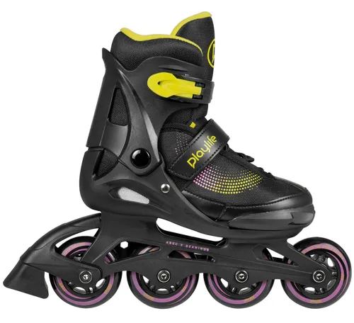 Playlife Inlineskates Joker gelb|schwarz 34/36,5 - Inliner für Einsteiger und Fortgeschrittene, größenverstellbar mit stabilisierender Schaftmanschette für optimalen Halt. Ideal für Kinder ab 5 Jahren, mit 72 mm Rollen für schnelles Fahren.