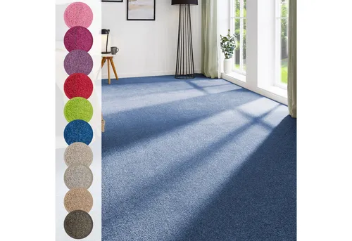 Produktbild Andiamo Teppichboden Ines, Kräuselvelours, Made in Netherlands, rechteckig, Höhe: 8,5 mm, Uni Farben, Breite 400 cm, strapazierfähig & pflegeleicht