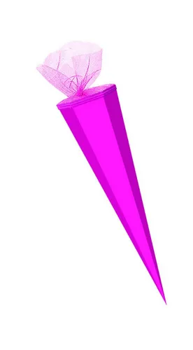 Livepac Office Schultüte Bastel Schultüte / Länge: 85cm / eckig / Farbe: pink