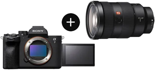 SONY Systemkamera α7 IV mit SEL2470GM Objektiv, schwarz - Die α7 IV ist die ideale Hybridkamera für kreative Fotografen. Sie bietet herausragende Foto- und Videoqualität in 4K, ein umklappbares Touch-Display und zahlreiche Aufnahmefunktionen für beeindruckende Ergebnisse.