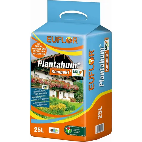 EUFLOR Plantahum Kompakt AKTIVplus Premium Pflanzerde Gartenerde Blumenerde 25 L
