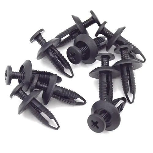 YOU.S Original Verkleidung Clips Halter Spreizniete Universal 6mm schwarz 20 x
