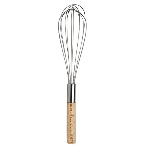 Schneebesen- Edelstahl mit Eichenholzgriff Länge:ca.30cm [W] [D]